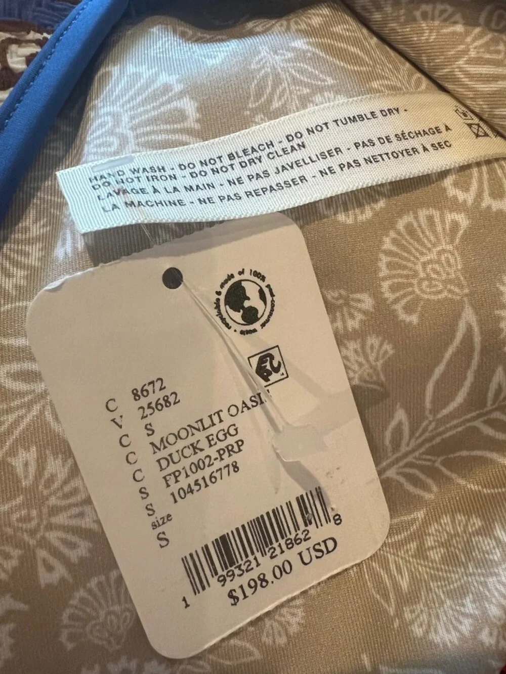 NWT FREE PEOPLE printed amber one- piece swimsuit size S